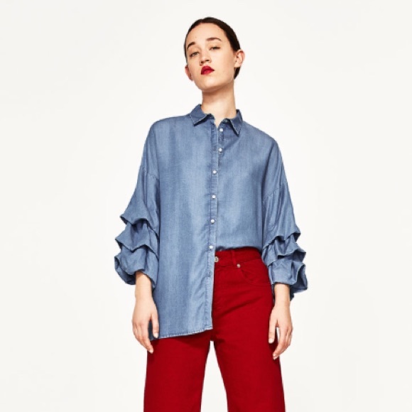 Zara Tops - Zara denim shirt